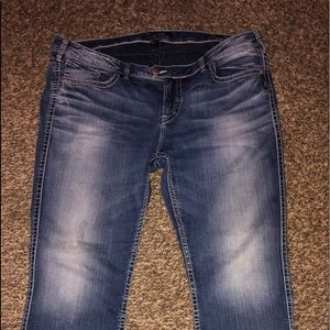 silver jeans